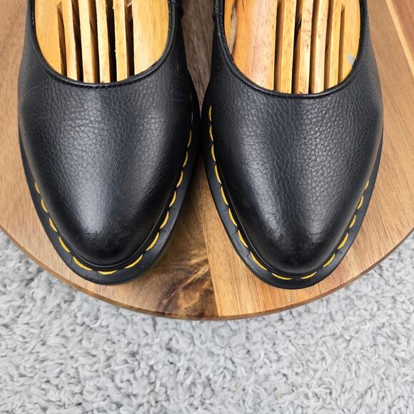 Dr. Martens Womens 9 Elphie MJ Mary Jane Black Leather Strap Casual Y2K Shoe - Picture 7 of 15